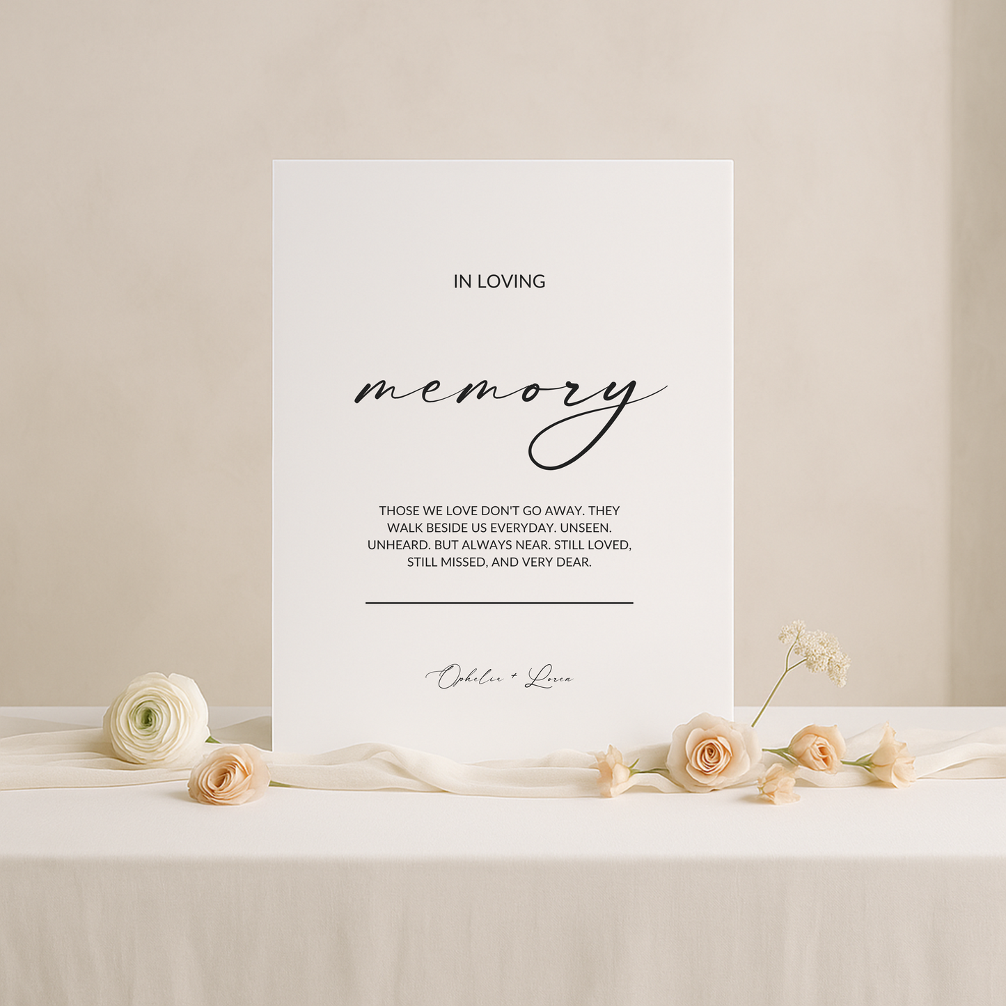 In Loving Memory Sign I | Aria Collection | Wedding Signage