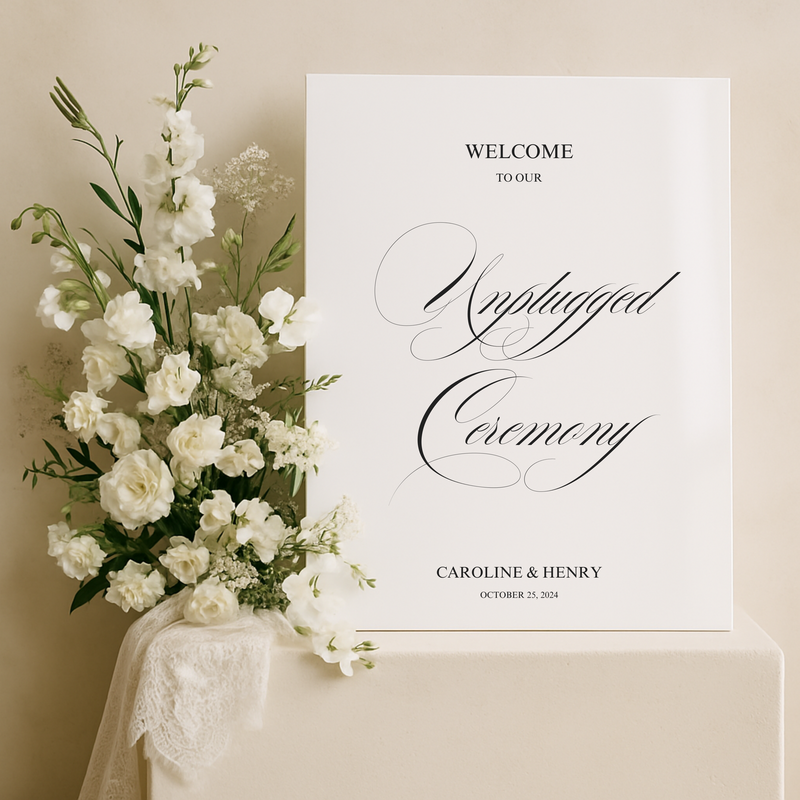 Unplugged Ceremony Sign II | Florence Collection | Wedding Signage