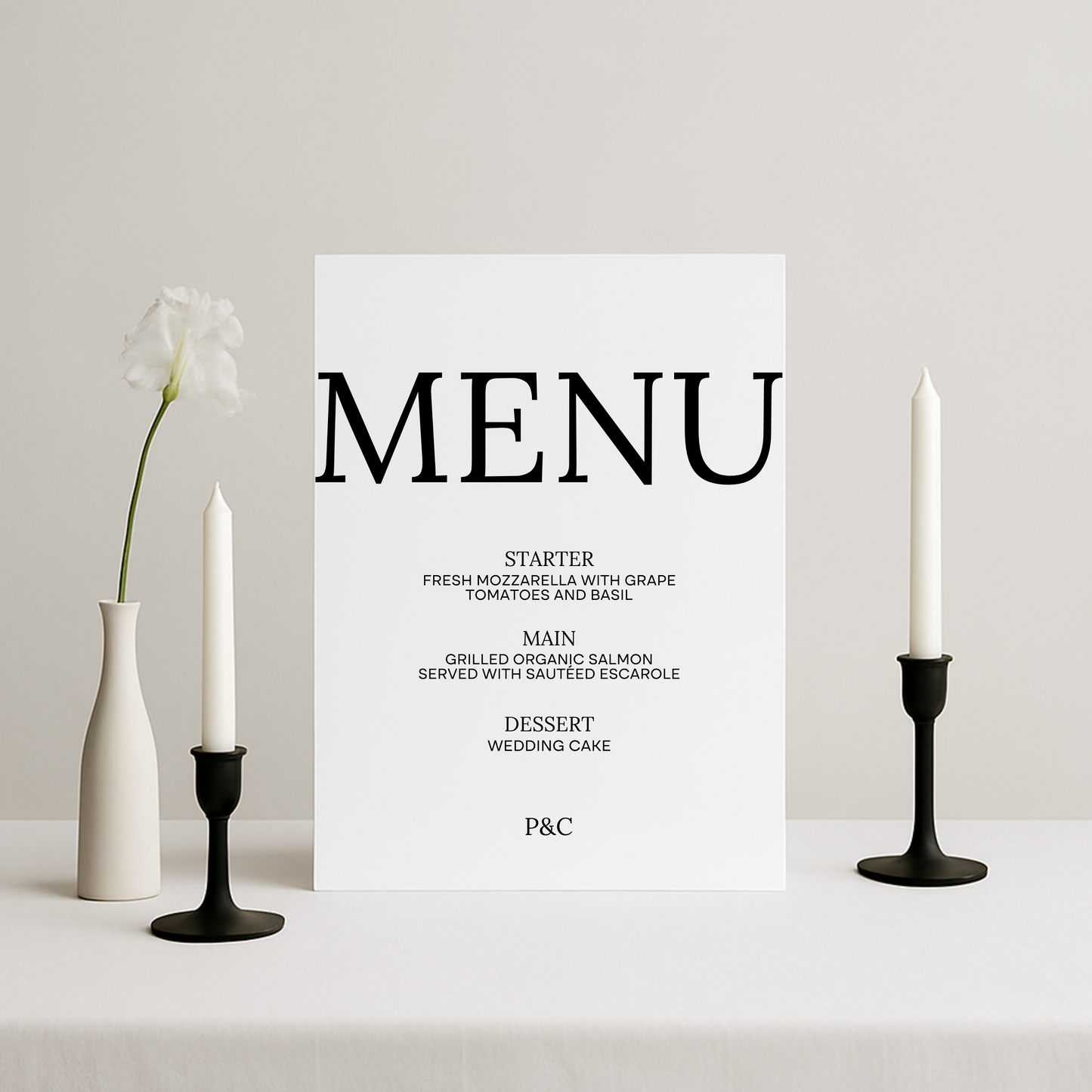 Menu Sign III | Moda Collection | Wedding Signage