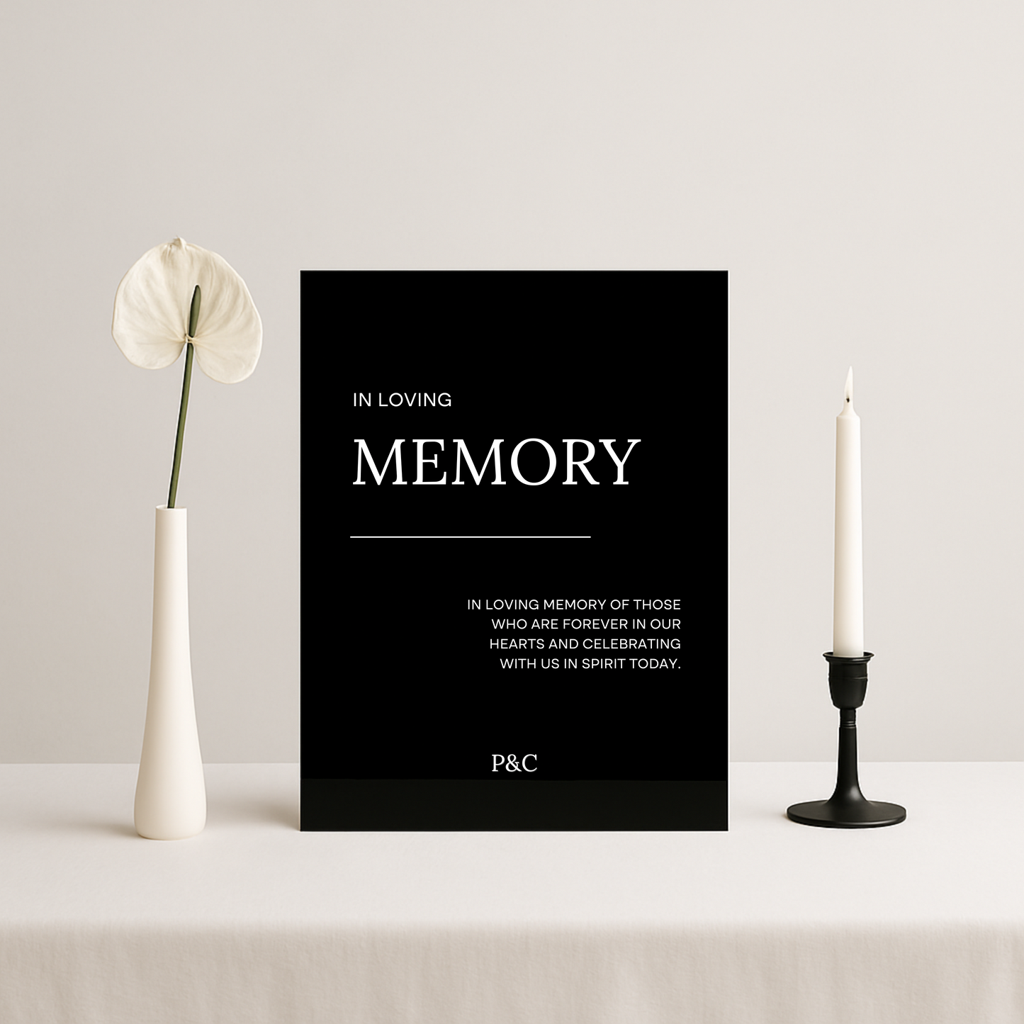 In Loving Memory Sign III | Moda Collection | Wedding Signage