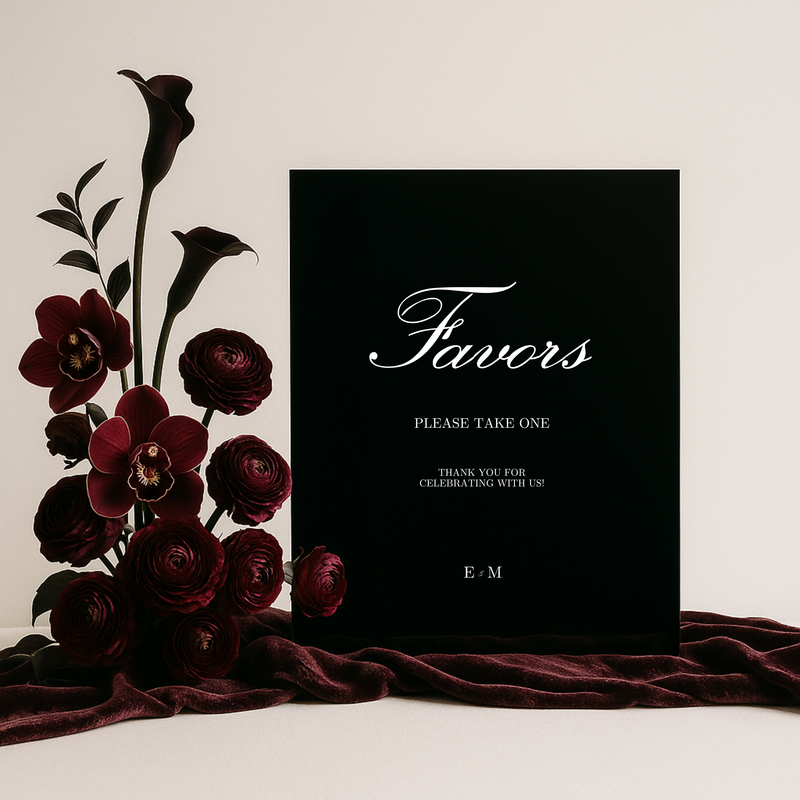 Favors Sign I | Reina Collection | Wedding Signage