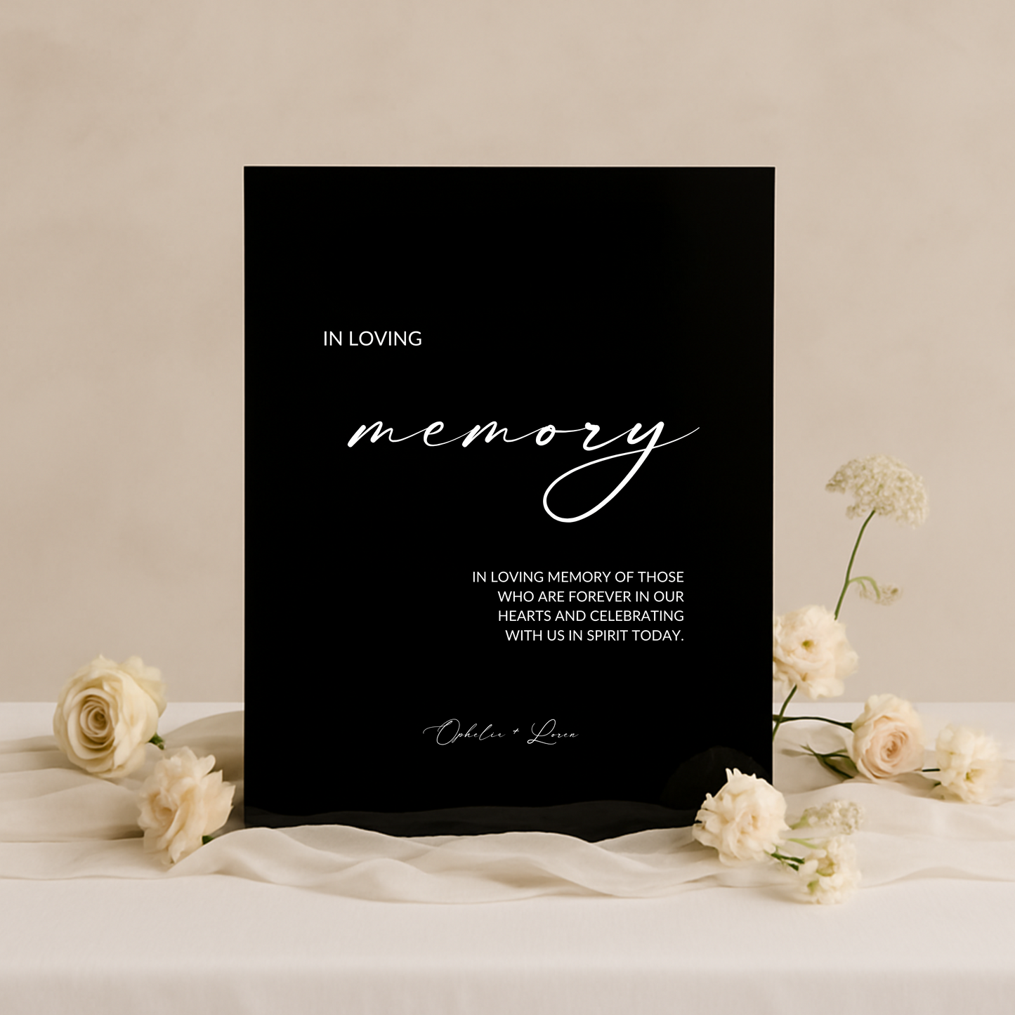 In Loving Memory Sign III | Aria Collection | Wedding Signage