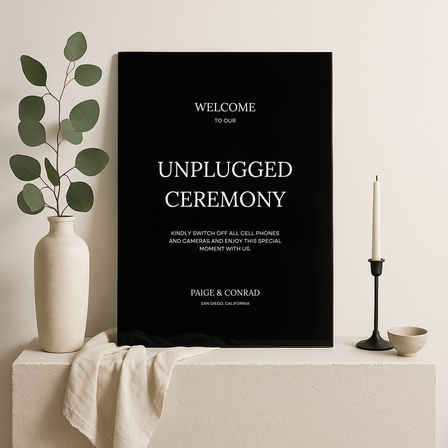 Unplugged Ceremony Sign II | Moda Collection | Wedding Signage