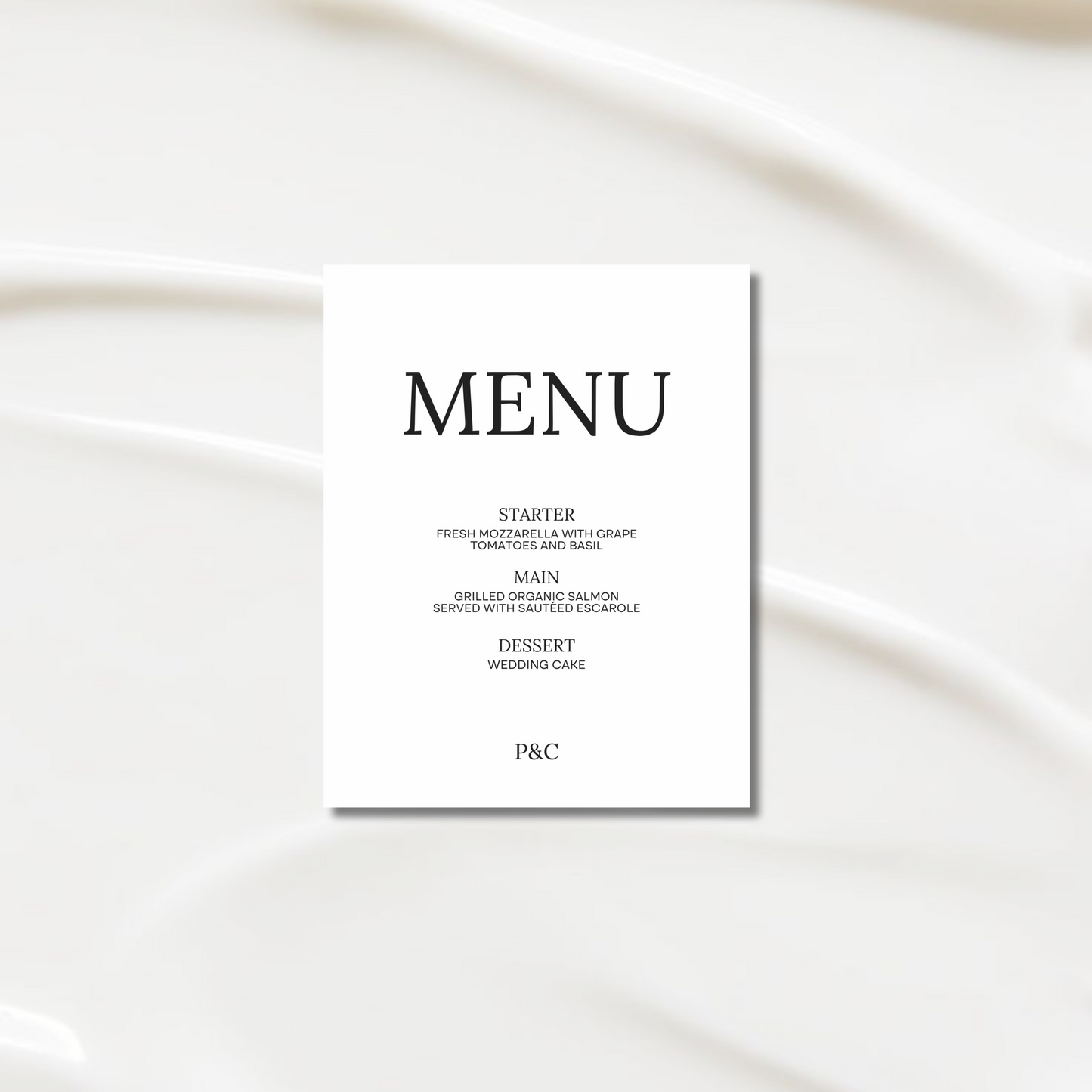 Menu Sign I | Moda Collection | Wedding Signage