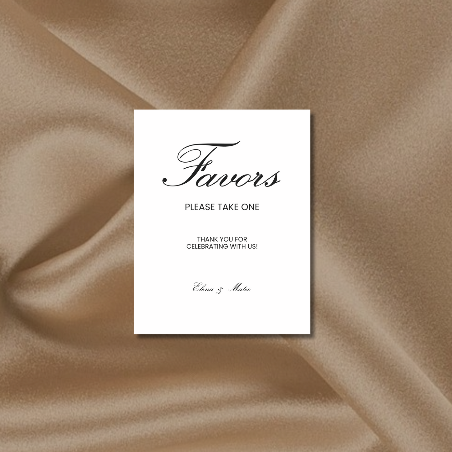 Favors Sign I | Reina Collection | Wedding Signage