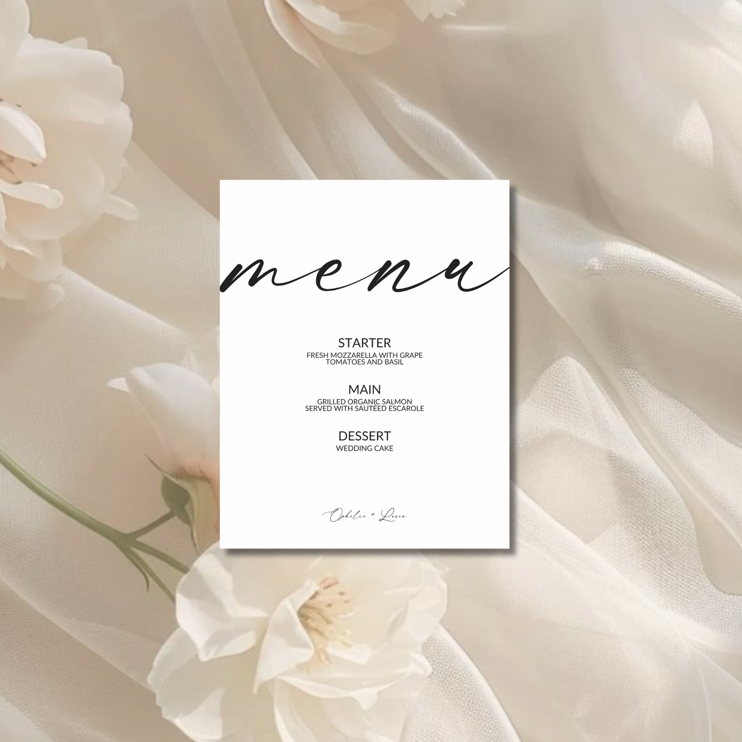 Menu Sign III | Aria Collection | Wedding Signage
