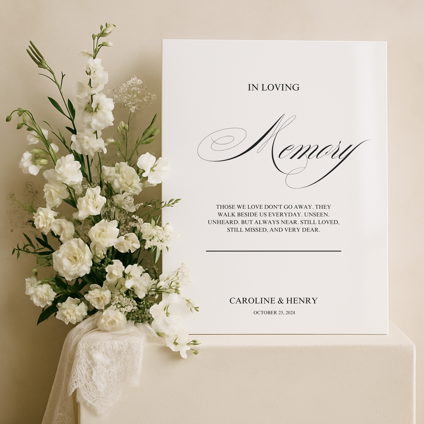 In Loving Memory Sign I | Florence Collection | Wedding Signage