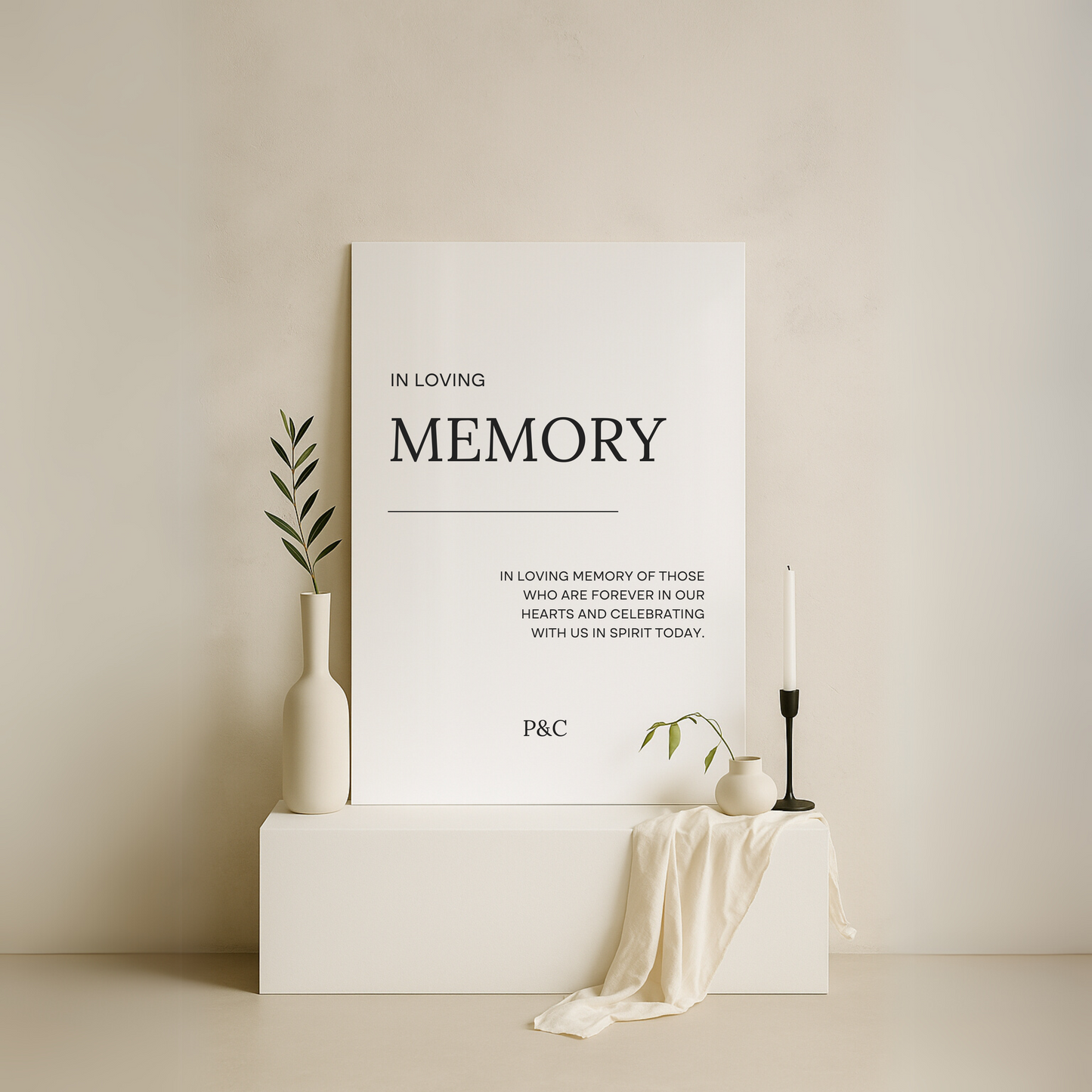 In Loving Memory Sign III | Moda Collection | Wedding Signage