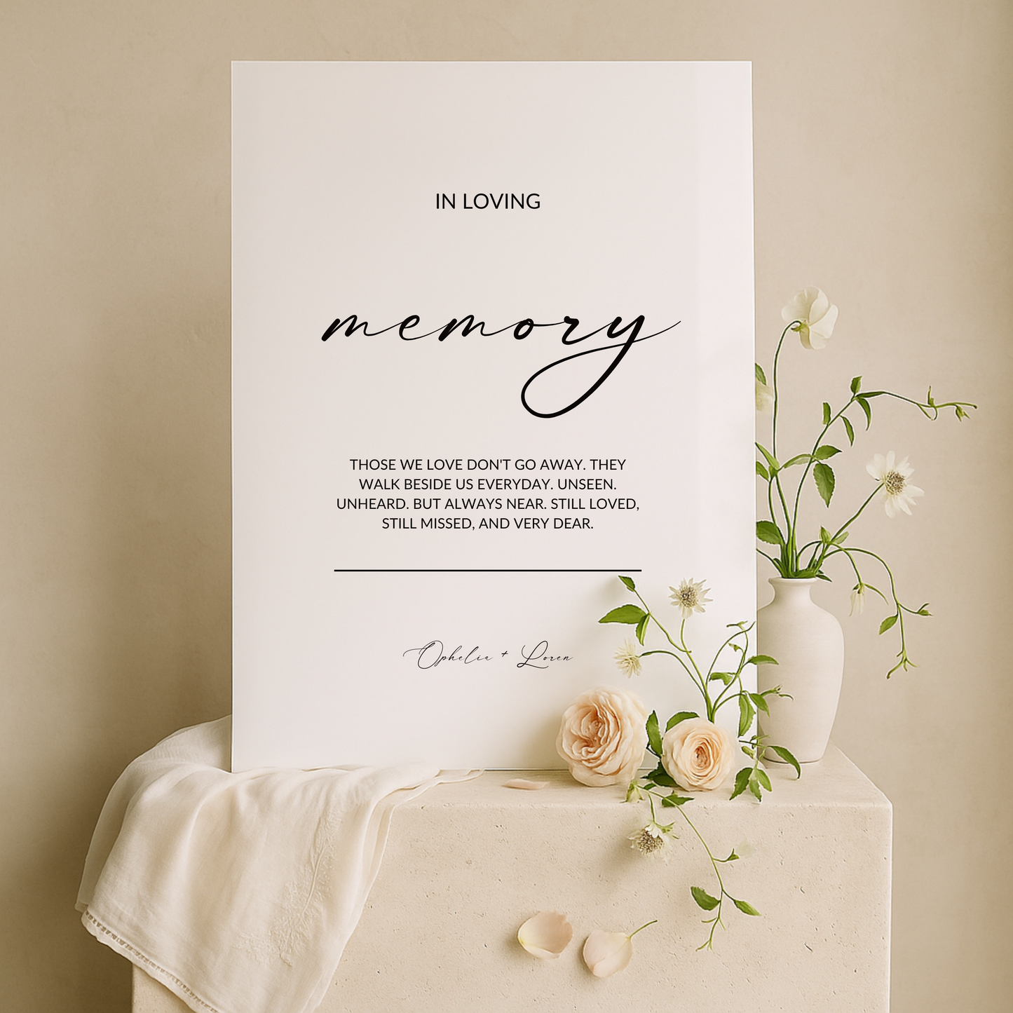 In Loving Memory Sign I | Aria Collection | Wedding Signage