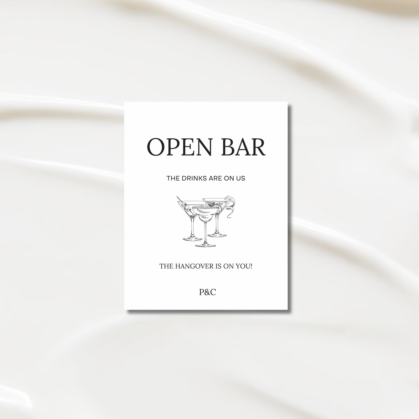 Drinks & Bar Sign VI | Moda Collection | Wedding Signage