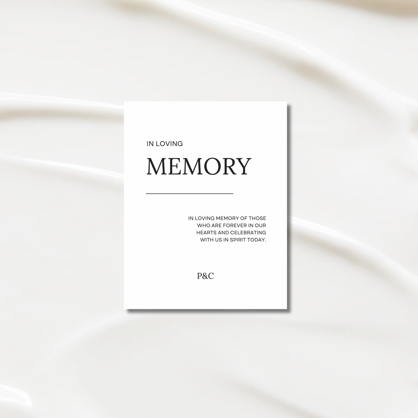 In Loving Memory Sign III | Moda Collection | Wedding Signage
