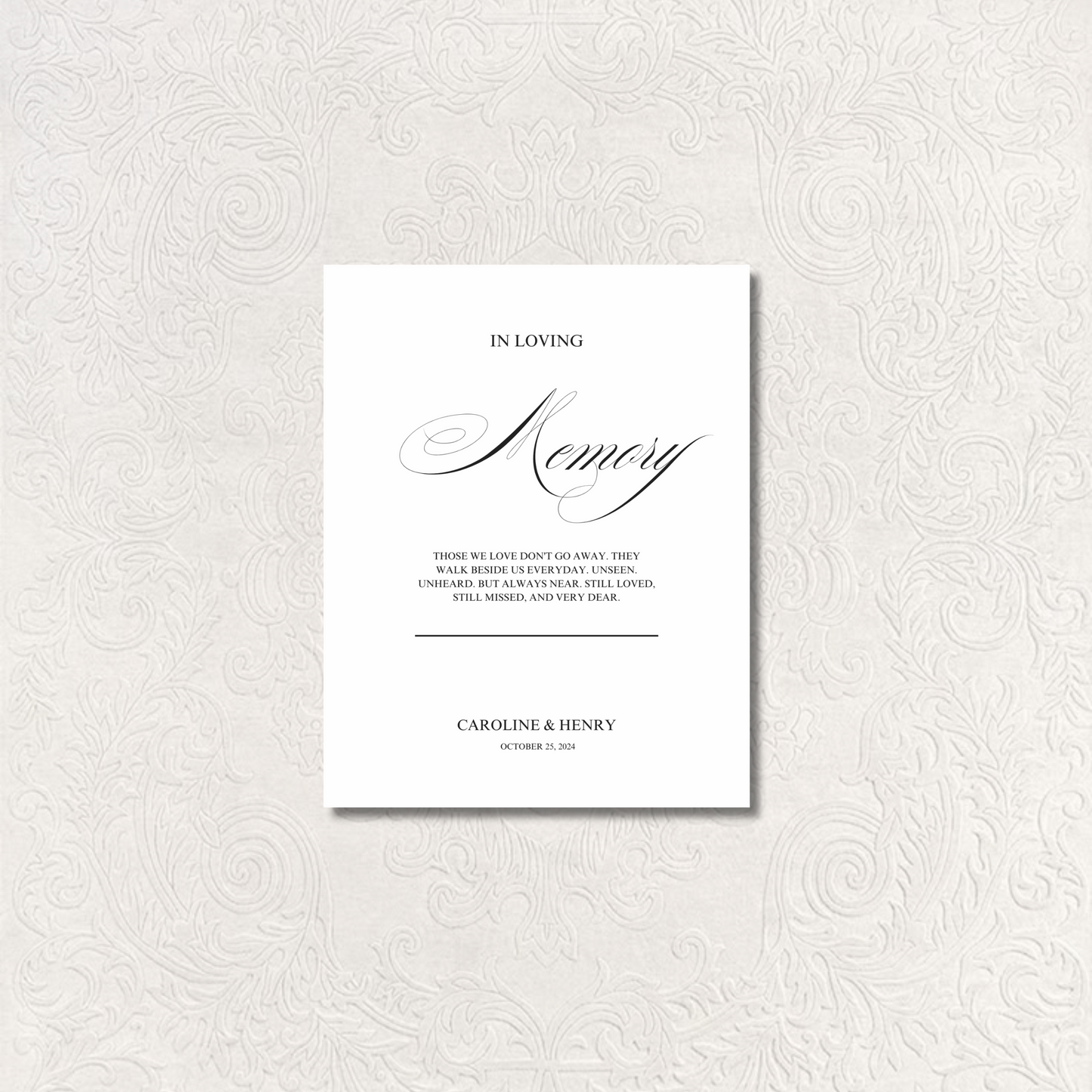 In Loving Memory Sign I | Florence Collection | Wedding Signage