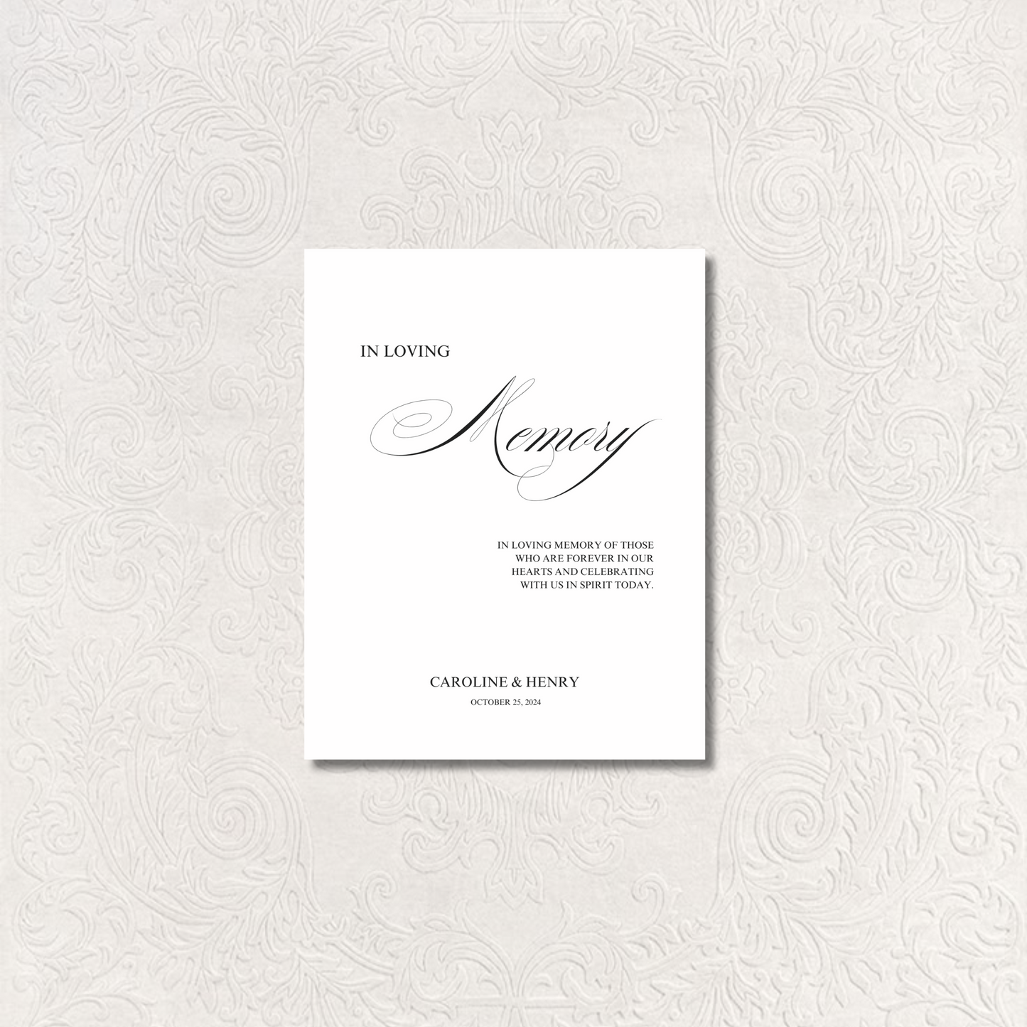 In Loving Memory Sign III | Florence Collection | Wedding Signage
