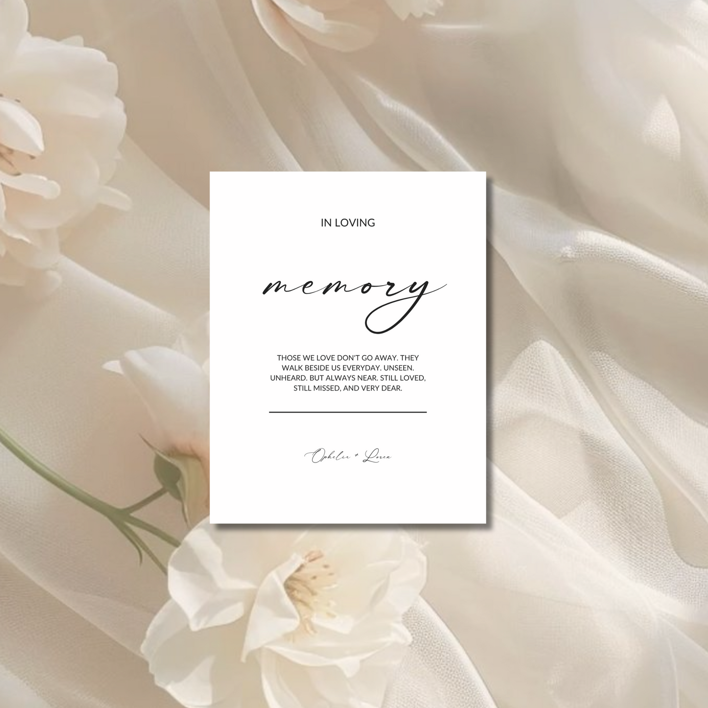 In Loving Memory Sign I | Aria Collection | Wedding Signage