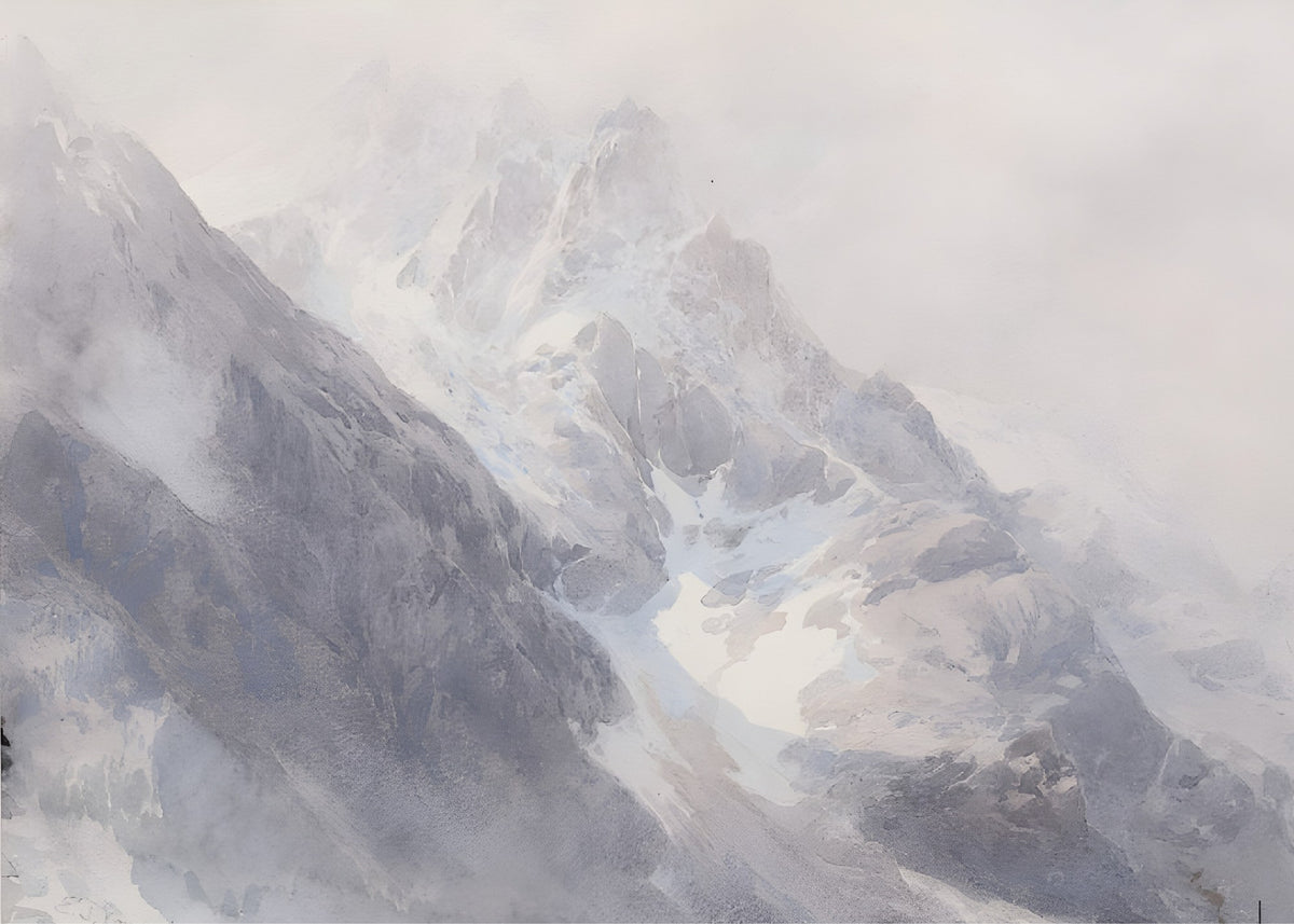 Alpine Peaks, romantic wall art print