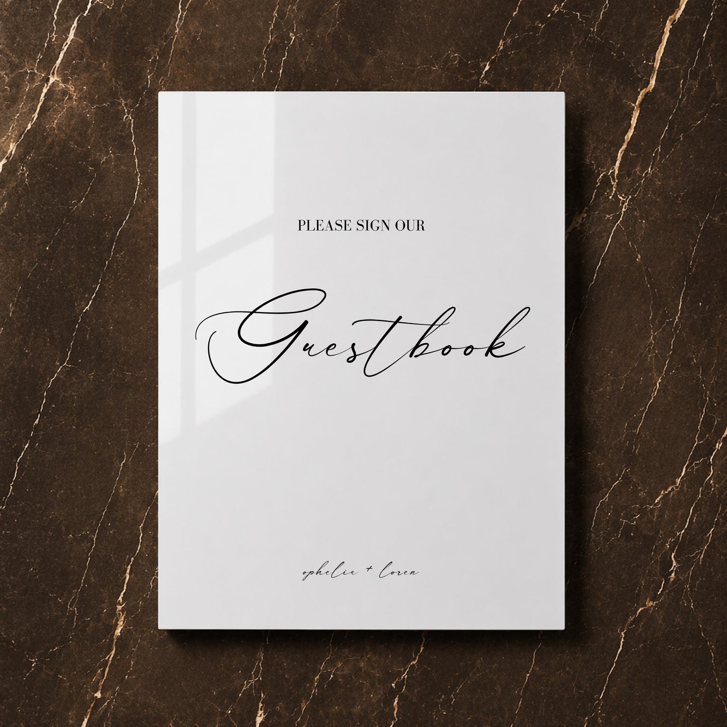 Aria Collection Acrylic Wedding Guestbook Sign