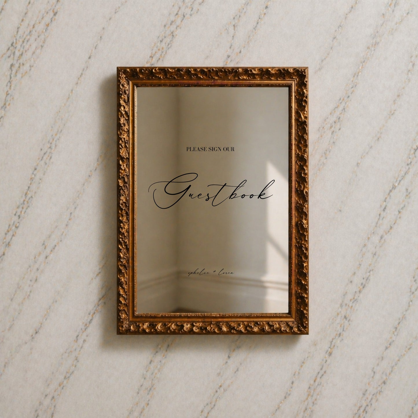 Aria Collection Decal Wedding Guestbook Sign