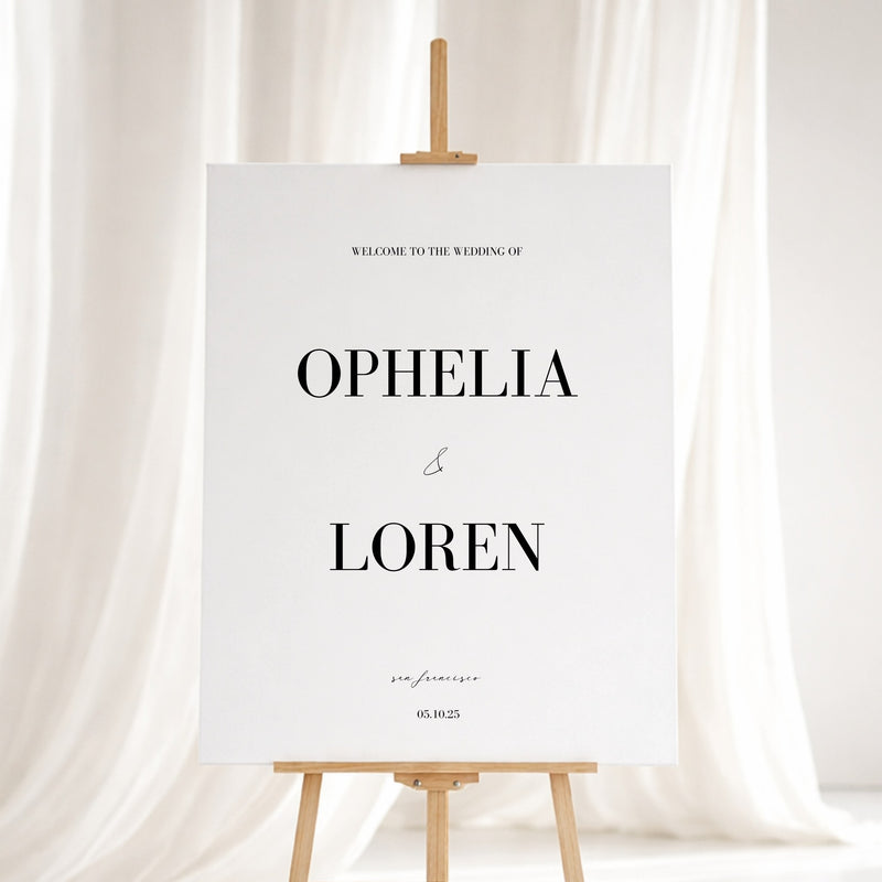 Aria Collection Gatorboard Wedding Welcome Sign