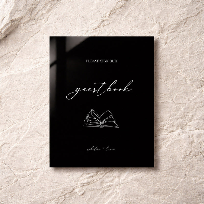Aria Collection Acrylic Wedding Guestbook Sign