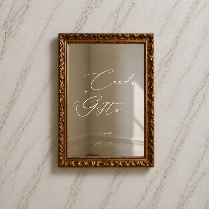 Aria Collection Decal Wedding Cards & Gifts Sign