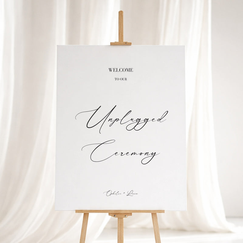 Aria Collection Gatorboard Wedding Unplugged Ceremony Sign