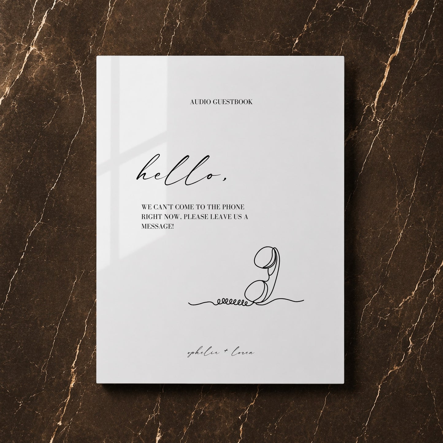 Aria Collection Acrylic Wedding Guestbook Sign