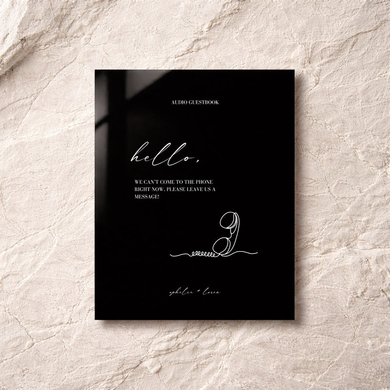 Aria Collection Acrylic Wedding Guestbook Sign