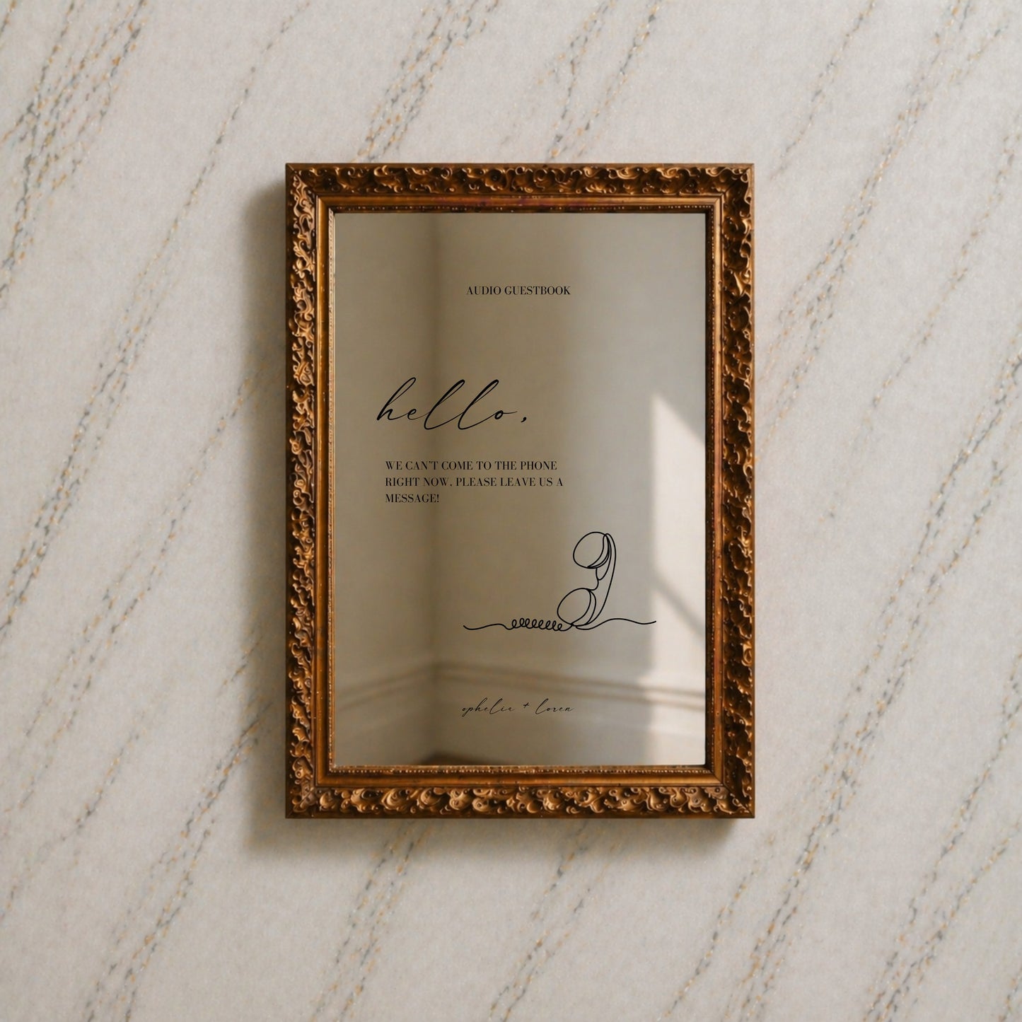 Aria Collection Decal Wedding Guestbook Sign