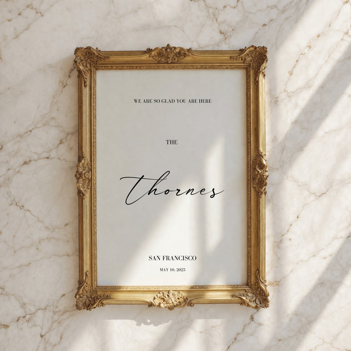 Aria Collection Poster Wedding Welcome Sign