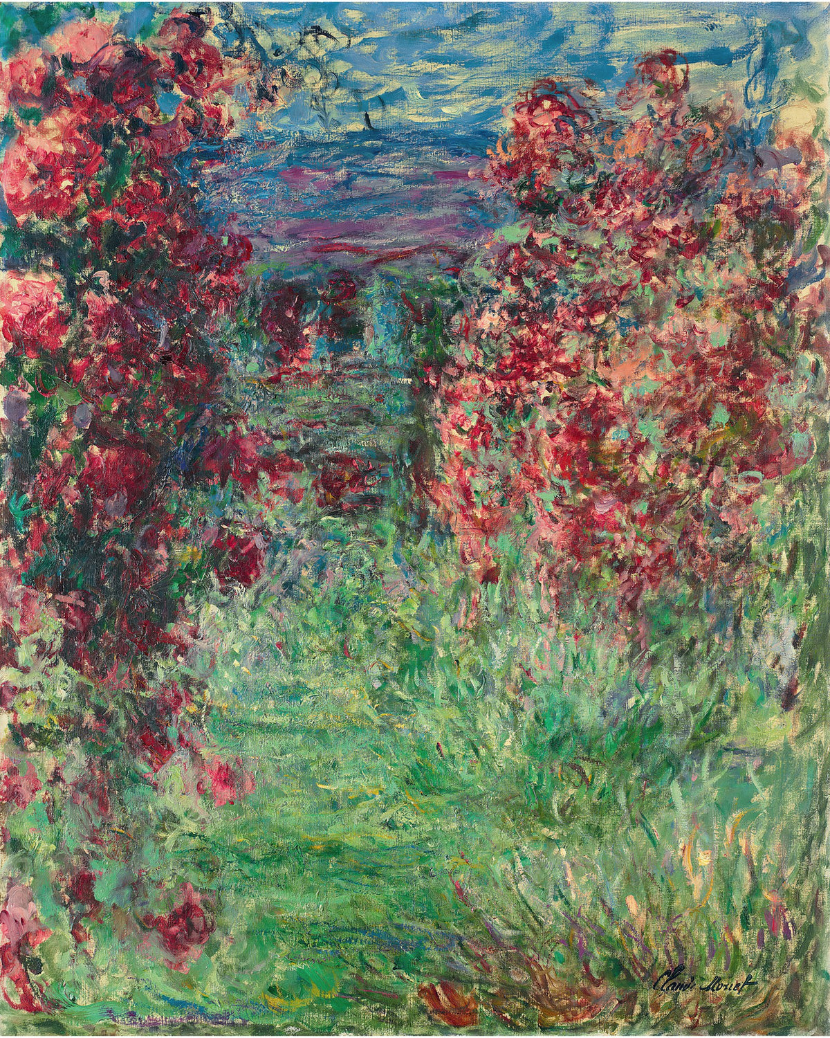 House in the Roses by Claude Monet, reproduced as a fine art wall print