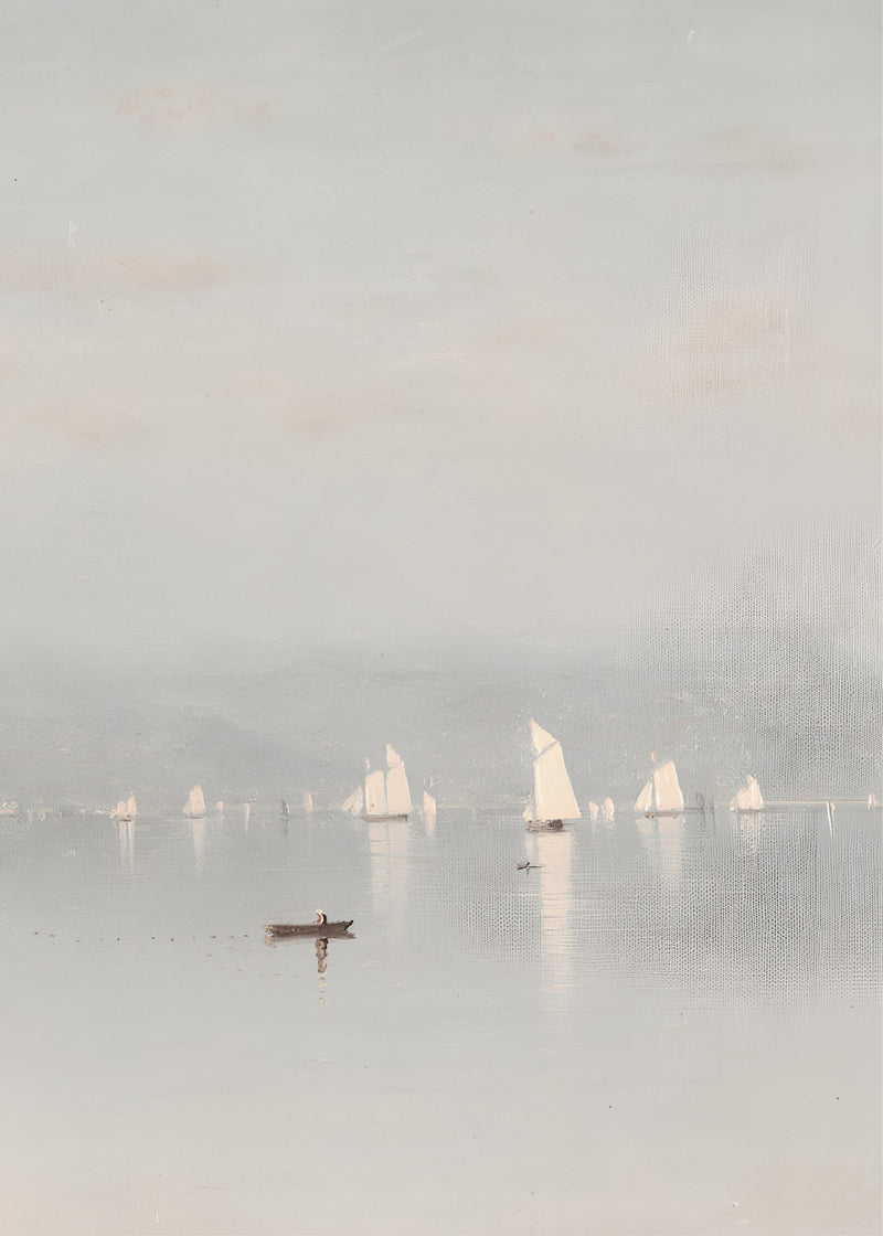 Distant Sails, a modern art print