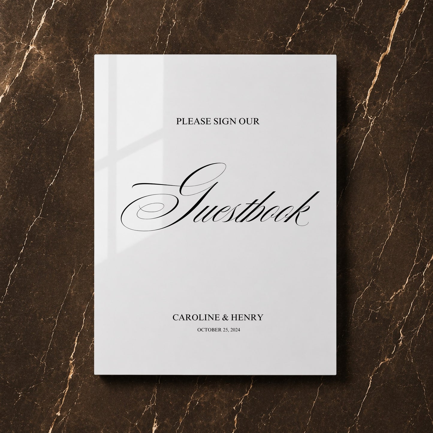 Florence Collection Acrylic Wedding Guestbook Sign