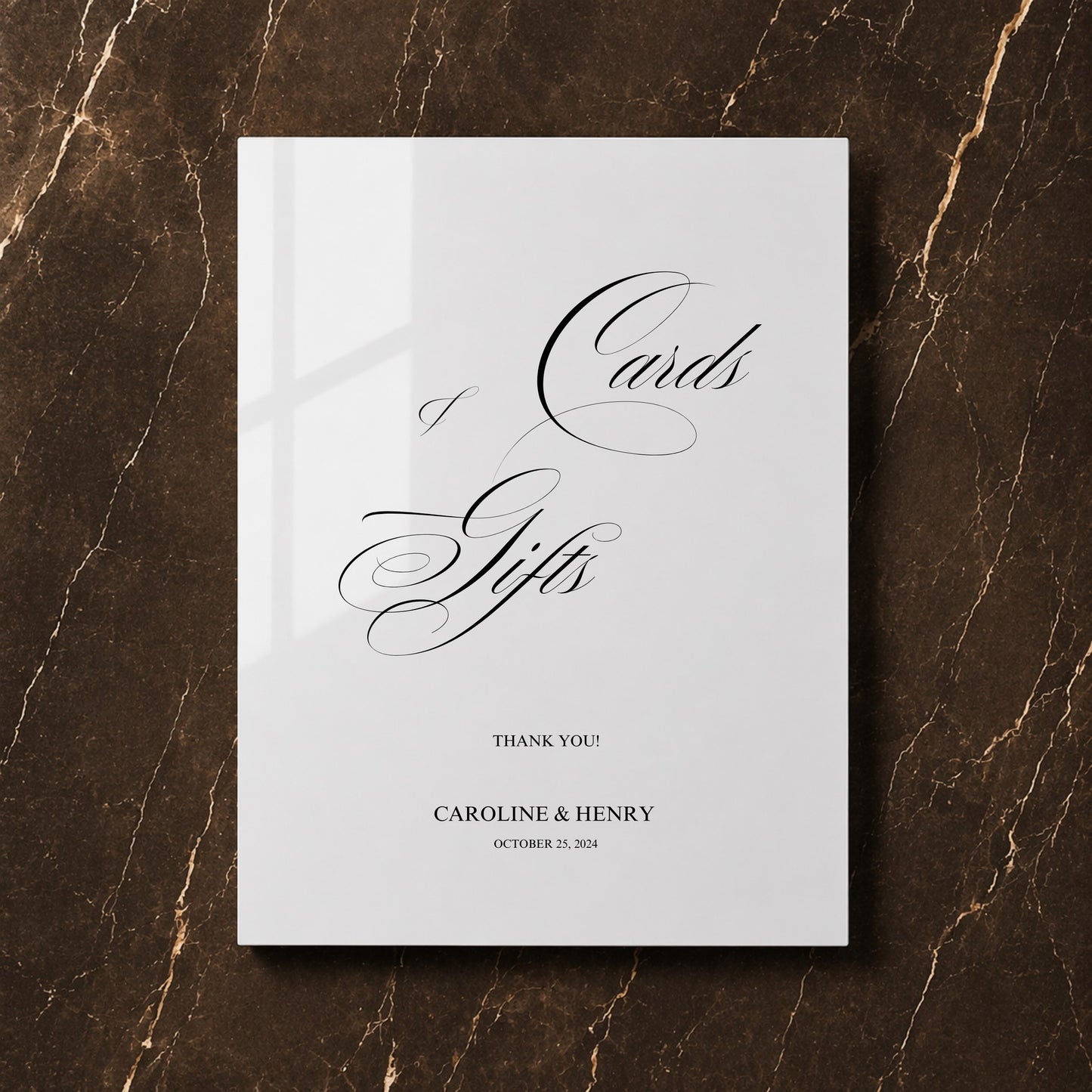 Florence Collection Acrylic Wedding Cards & Gifts Sign