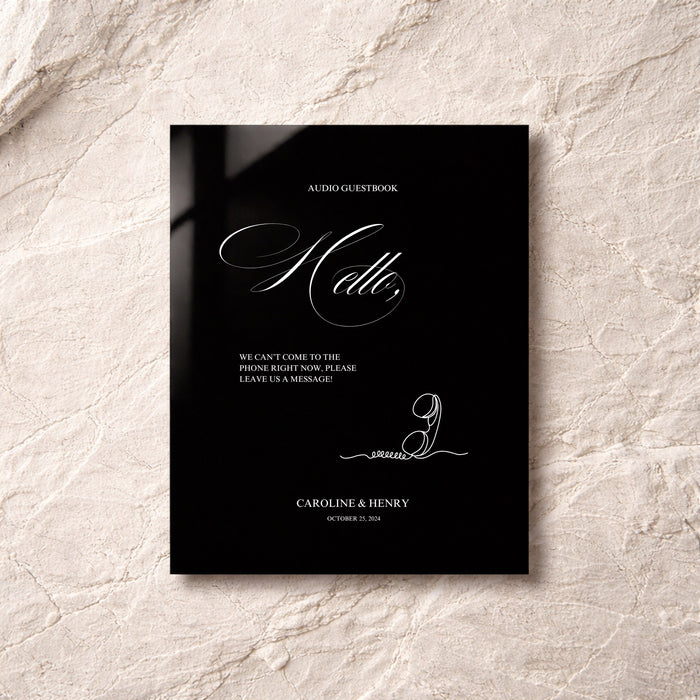 Florence Collection Acrylic Wedding Guestbook Sign
