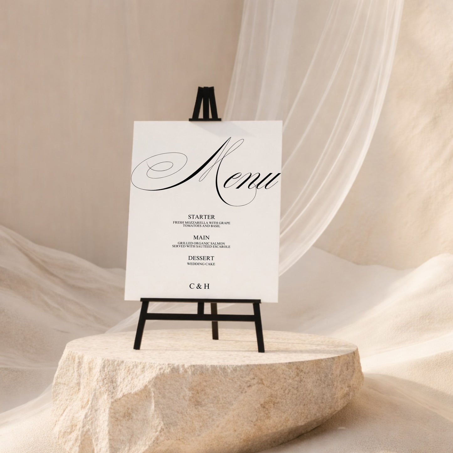 Florence Collection Gatorboard Wedding Menu Sign