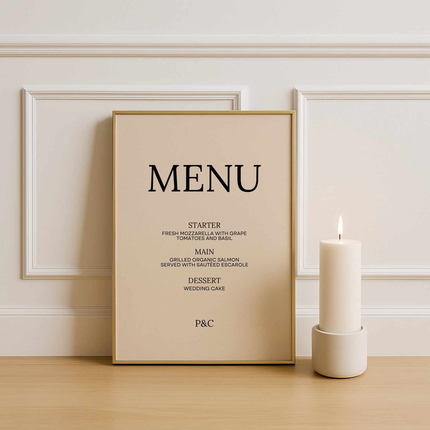 Moda Collection Poster Wedding Menu Sign
