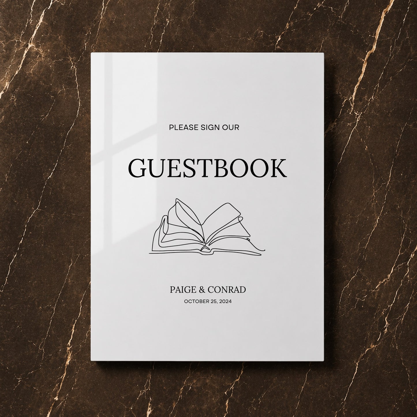 Moda Collection Acrylic Wedding Guestbook Sign