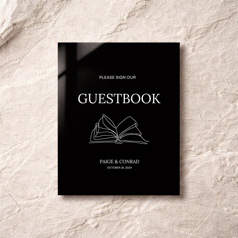 Moda Collection Acrylic Wedding Guestbook Sign