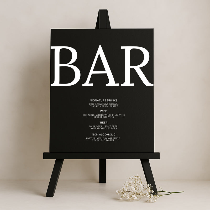 Moda Collection Gatorboard Wedding Bar & Drinks Sign