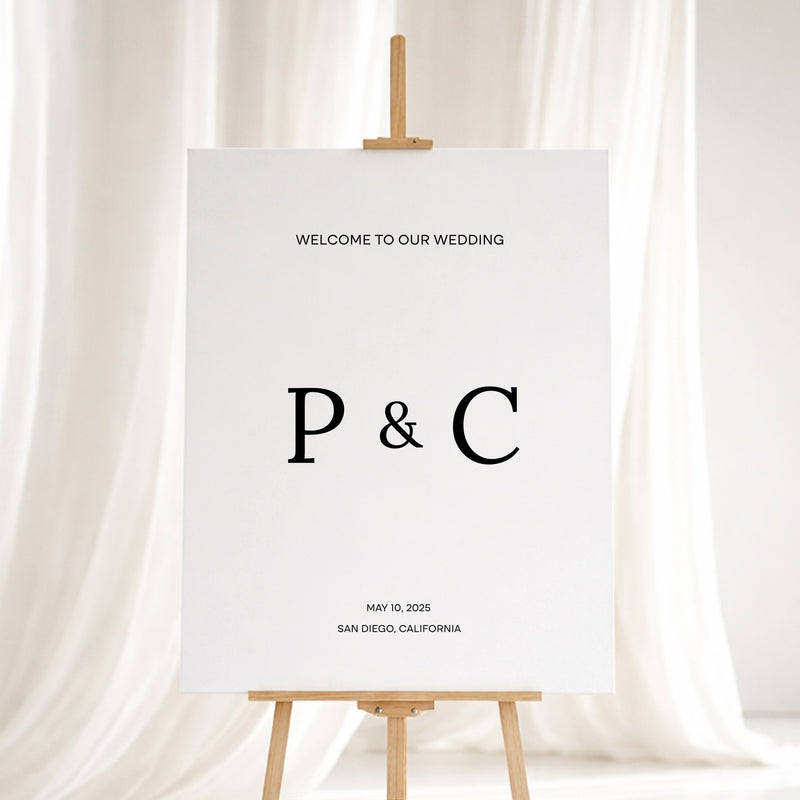 Moda Collection Gatorboard Wedding Welcome Sign