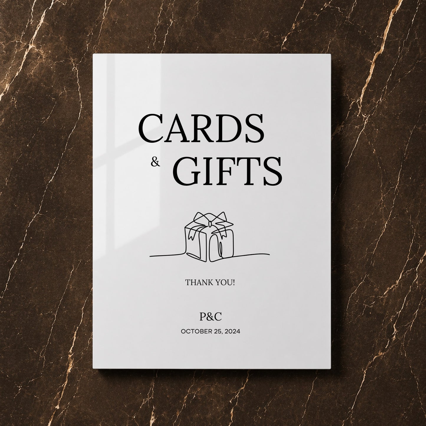 Moda Collection Acrylic Wedding Cards & Gifts Sign