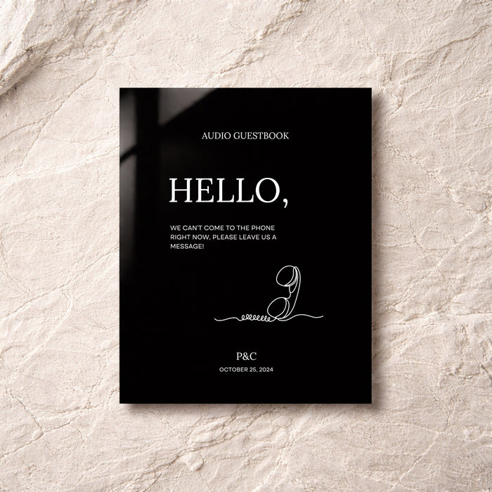 Moda Collection Acrylic Wedding Guestbook Sign