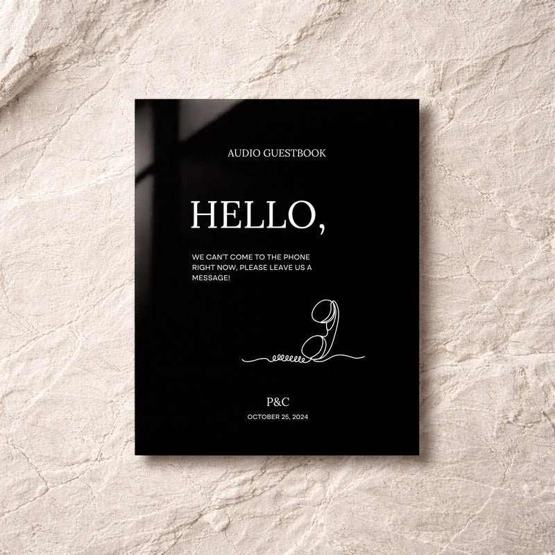 Moda Collection Acrylic Wedding Guestbook Sign