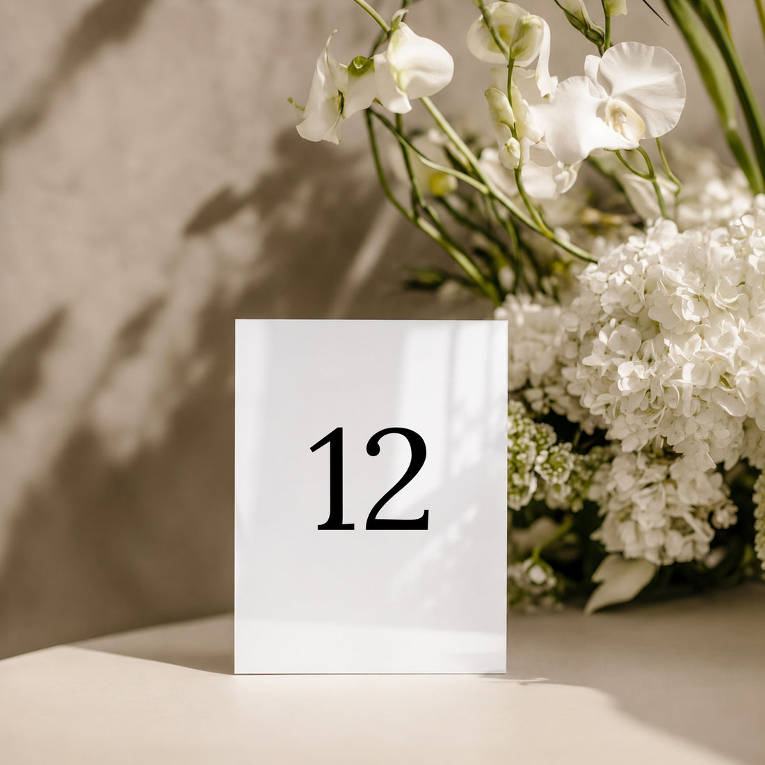 Moda Collection Acrylic Wedding Table Numbers Sign