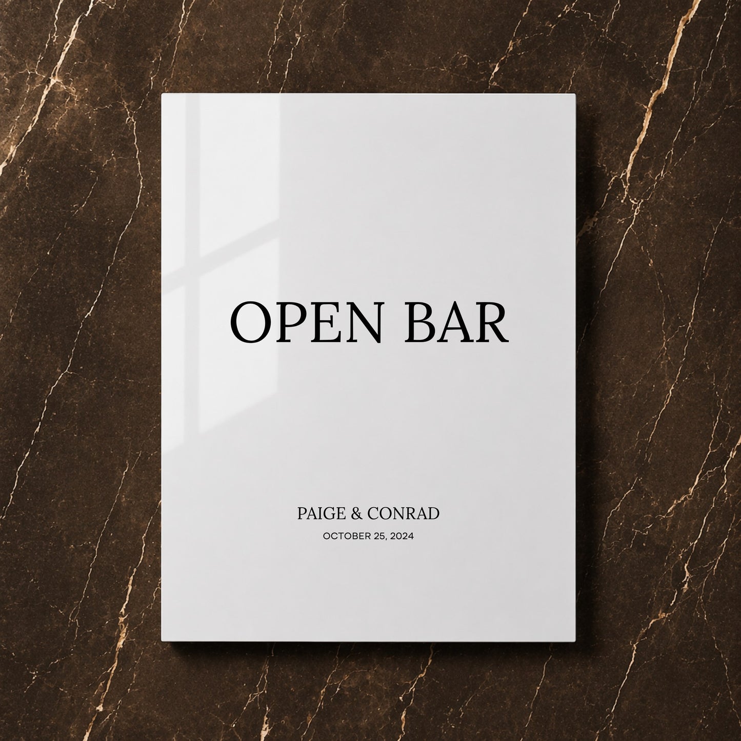 Moda Collection Acrylic Wedding Bar & Drinks Sign