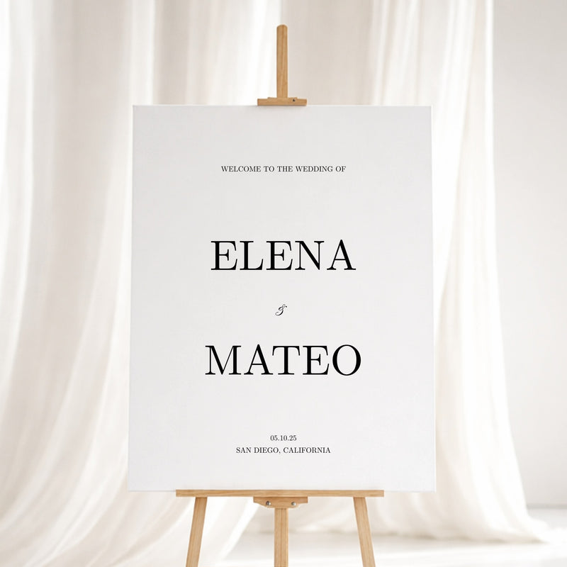 Reina Collection Gatorboard Wedding Welcome Sign