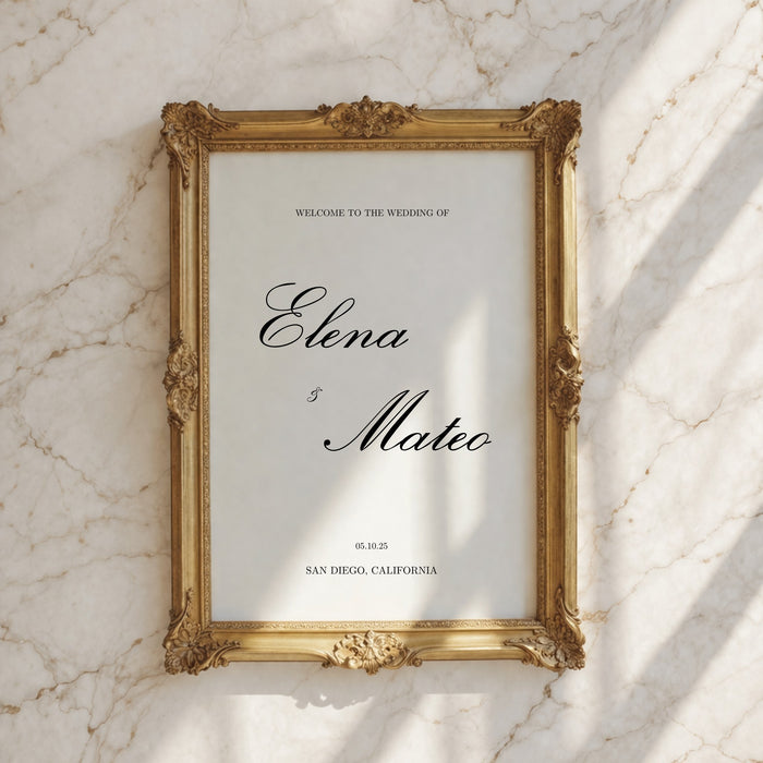 Reina Collection Poster Wedding Welcome Sign