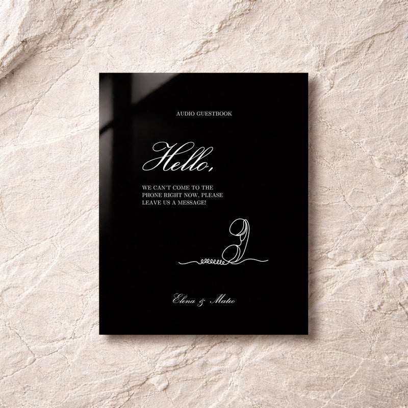 Reina Collection Acrylic Wedding Guestbook Sign