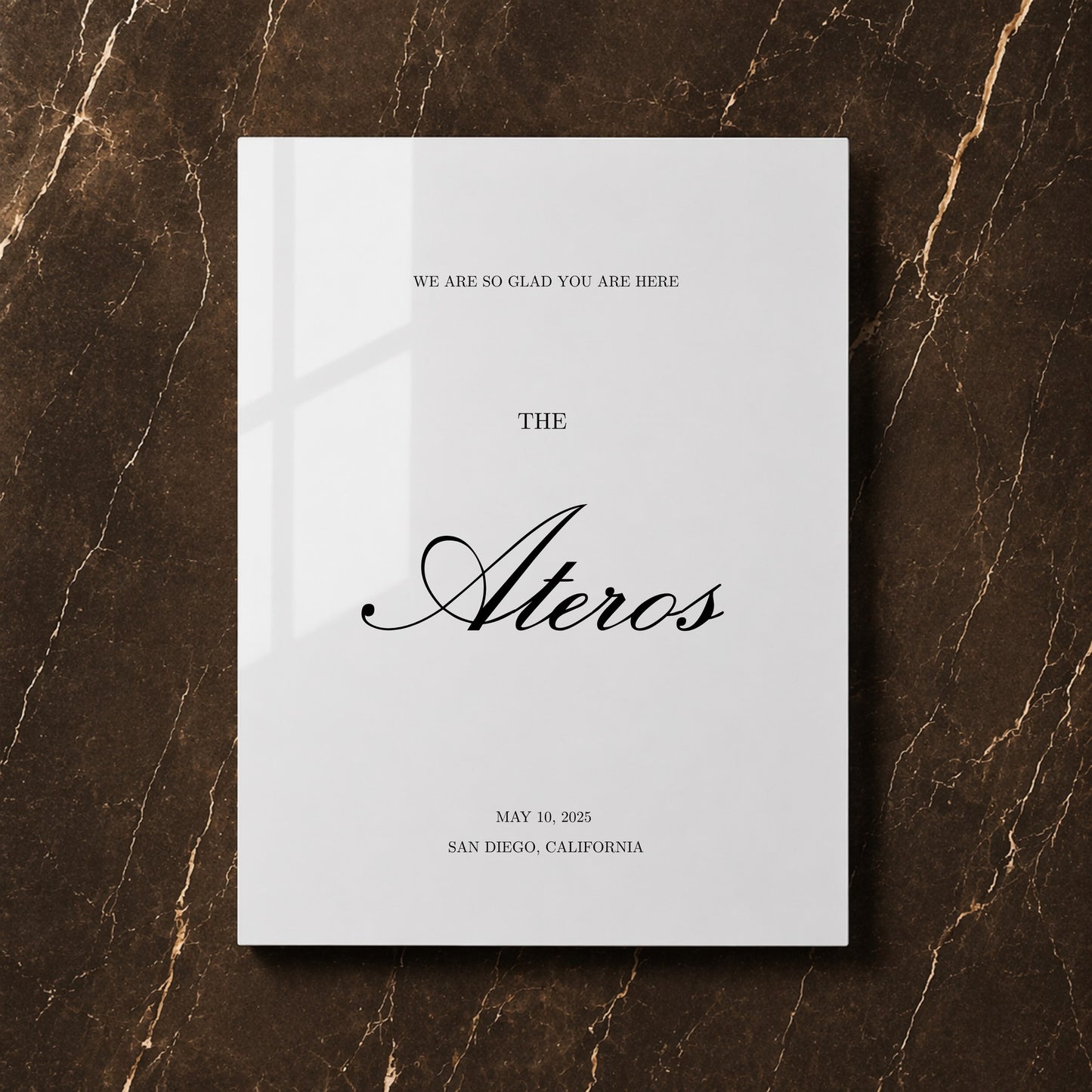Reina Collection Acrylic Wedding Welcome Sign