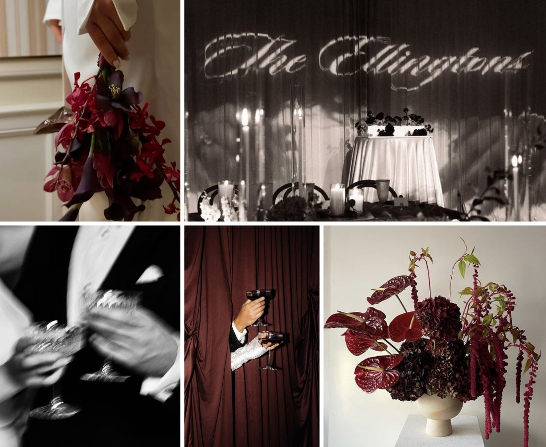 Reina collection wedding signage in real celebrations